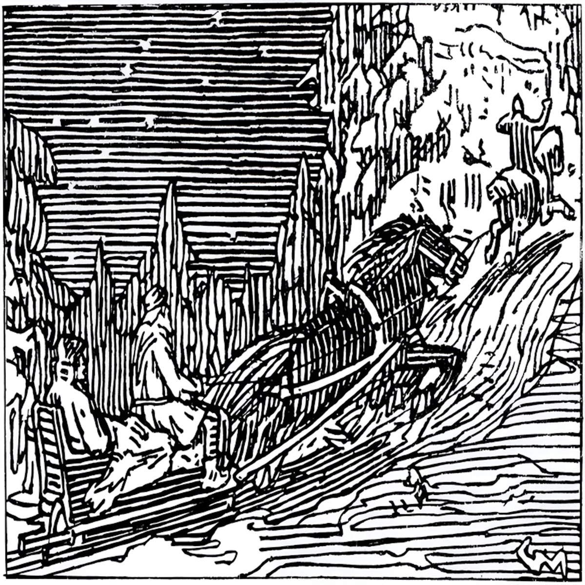 Hedmark – Deer Cross The River